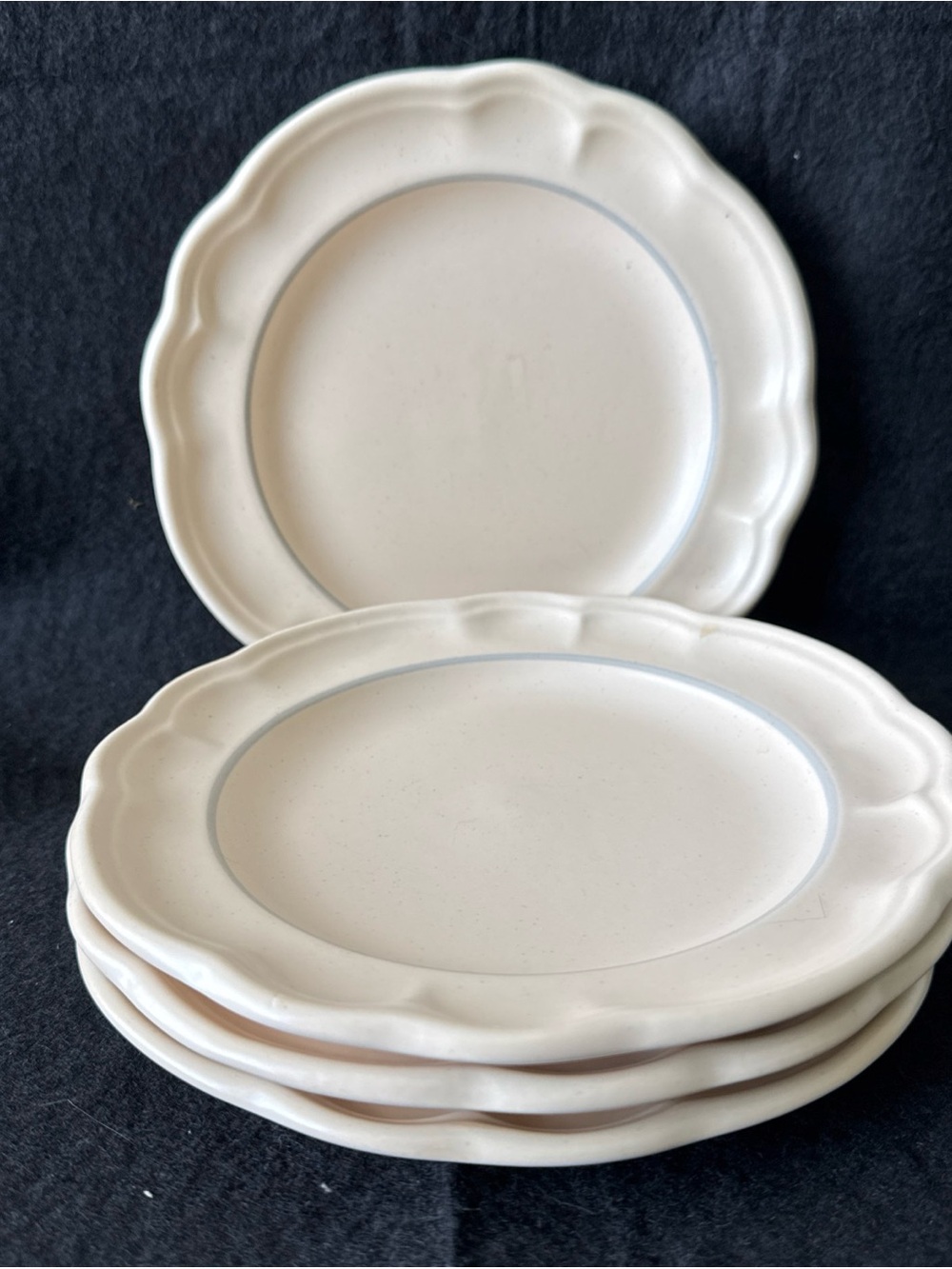 Pfalzgraff Remembrance Salad Side Plates Lot Set Of 4 Stoneware Vintage